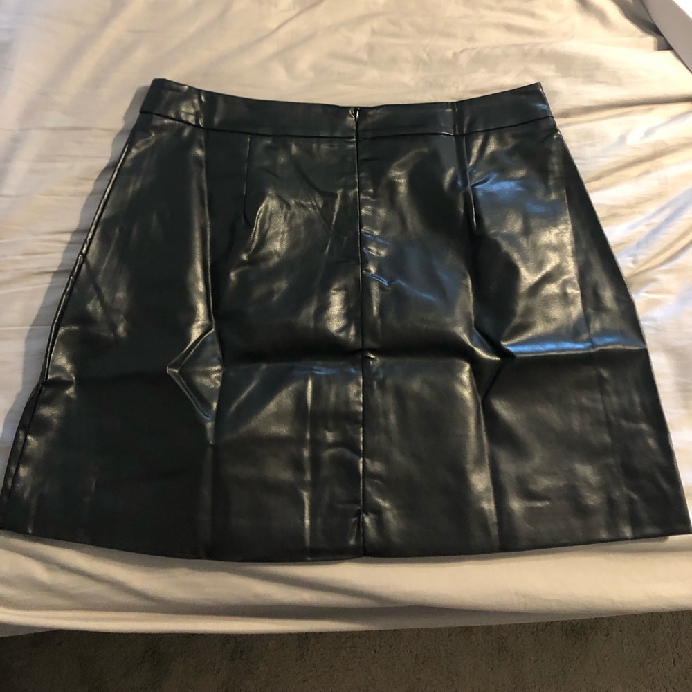 Faux leather skirt